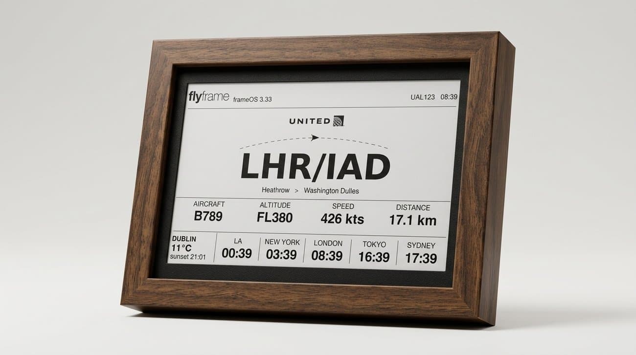 FlyFrame on a kitchen counter